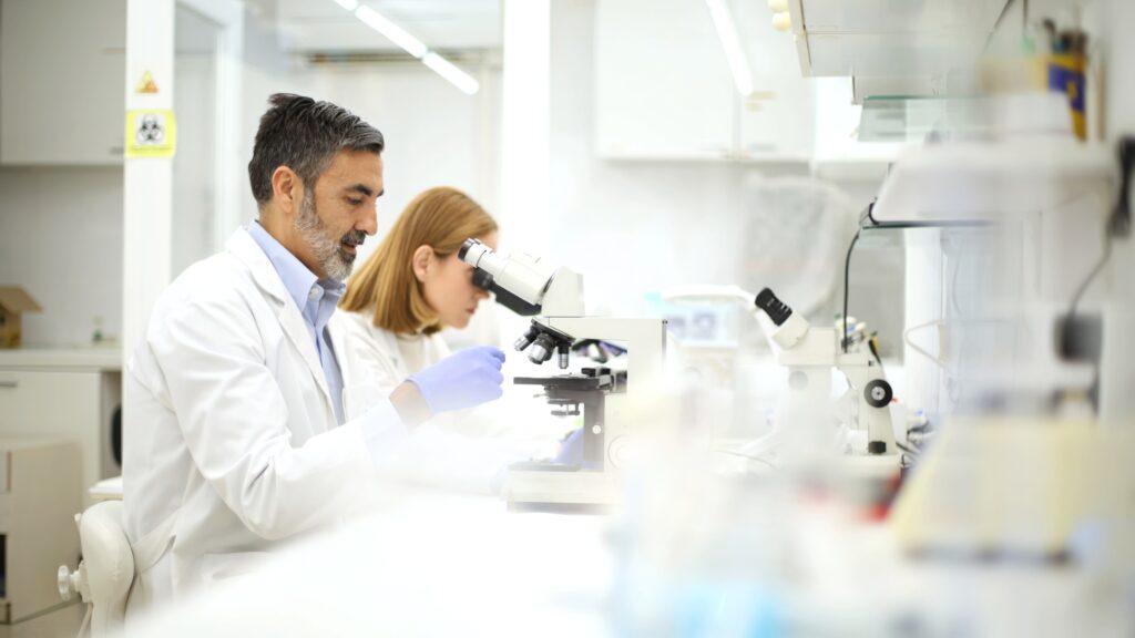 Scientists working in a laboratory
